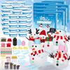 100 Pack Build a Snowman Kit, Christmas DIY Snowman Crafts for Kids Bulk, Snowman Kit Winter Decorations Indoor, Creative Kids Air Dry Clay Modeling Crafts Kit for Christmas Gifts Favor Supplies view 1