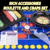 5 in 1 Super Casino Game Set: Blackjack/Roulette/Craps/Texas Hold'em/Poker Kit with Shoe+Discard Tray+360 Chip+8 Deck Card+Roulette Wheel+2 Felt+Stratedgy Card+Chip Rake02 view 3