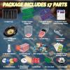 5 in 1 Super Casino Game Set: Blackjack/Roulette/Craps/Texas Hold'em/Poker Kit with Shoe+Discard Tray+360 Chip+8 Deck Card+Roulette Wheel+2 Felt+Stratedgy Card+Chip Rake02 view 4