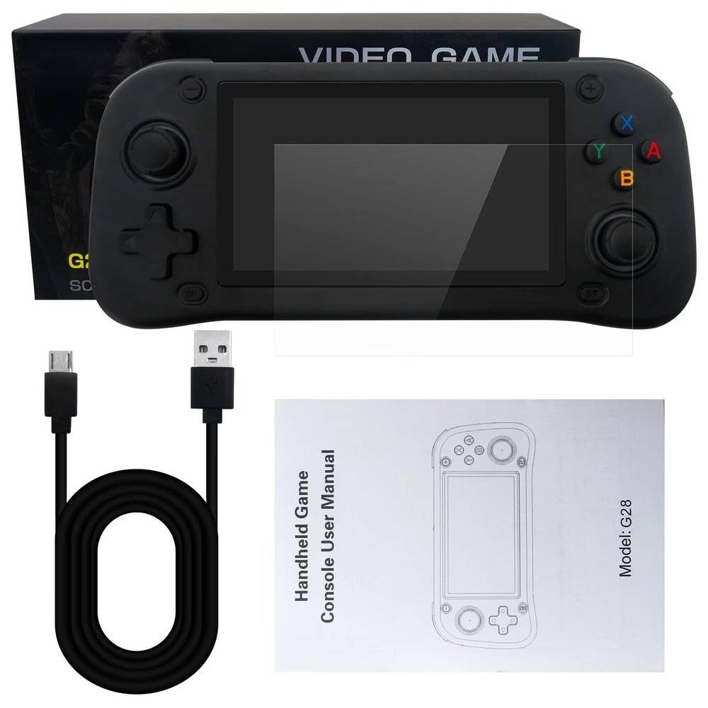 Multi-Emulator Retro Handheld Game Console, 15000+ Classic Games, HD Gaming Controller, TV Home Arcade, 64GB Storage, 4.3-Inch Display, Support for P S1, for N64, and More(Black)