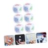 Abaodam 6pcs Acrylic Dice Bright Colors Housework Distribution Game Fun Daily Family Toy view 4