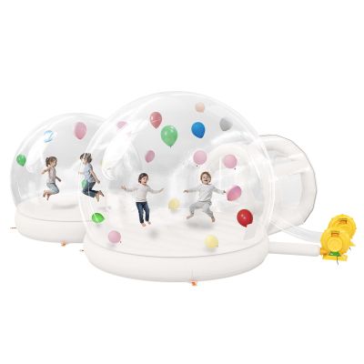 Albott 11.5&8.2FT Inflatabla Bubble Bounce House, Double Bubble House Inflatable Dome with 2 750W Air Blowers for Birthday Parties, Wedding and Gender Revealing