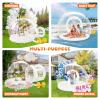 Albott 11.5&8.2FT Inflatabla Bubble Bounce House, Double Bubble House Inflatable Dome with 2 750W Air Blowers for Birthday Parties, Wedding and Gender Revealing view 4