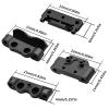 Aluminum Front Bulkhead & Rear Pin Mounts Set for Losi Micro-B & Micro-T  Durable CNC Upgrade Parts RC Car Accessories for Performance & Replacement (Black) view 2
