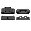 Aluminum Front Bulkhead & Rear Pin Mounts Set for Losi Micro-B & Micro-T  Durable CNC Upgrade Parts RC Car Accessories for Performance & Replacement (Black) view 3