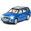 1/24 Toy Cars for X7 SUV Alloy Car Model Diecast Toy Car Model, Pull Back Toy car with Sound and Light for Boys Adults Festival Gift Collectibles (Blue) view 1