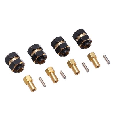 4PCS 4mm Widen Brass Wheel Hex Adapter Axial SCX24 1/24 RC Crawler Sturdy