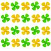 20PCS 2mm Shaft DC Motor Plastic Propeller 4-Blades 80mm Fan Shape Propellers for RC Boat Fan Leaves Ship Airplane DIY Model Toy Parts (Yellow,Green) view 1