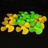 20PCS 2mm Shaft DC Motor Plastic Propeller 4-Blades 80mm Fan Shape Propellers for RC Boat Fan Leaves Ship Airplane DIY Model Toy Parts (Yellow,Green) view 4