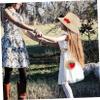 FRCOLOR Strawberry Purse Small Straw Shoulder Bag Straw Hat Crossbody Purse Fruit Bag Hat for Women Summer Outfit view 4