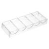BESPORTBLE 5-Compartment Poker Chip Holder Tray Portable Plastic Chip Case for Game Night Wear-Resistant Multi-Function Box for Players and Collectors view 1