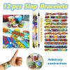 122 Pcs Hero Themed Party Favor Supplies Kit Includes Drinking Straws Badge Keychains Slap Bracelets Balloons Stickers and Gift Bags Hero Themed Party Favors Birthday Decorations view 4