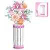 aphpaio Pink Vase for Flower Sets 10347, 10280, 10328, 10342, Perfect for Displaying Artificial Flowers, Valentine's Day for Women, Girls, and Adults (Vase Only) view 1