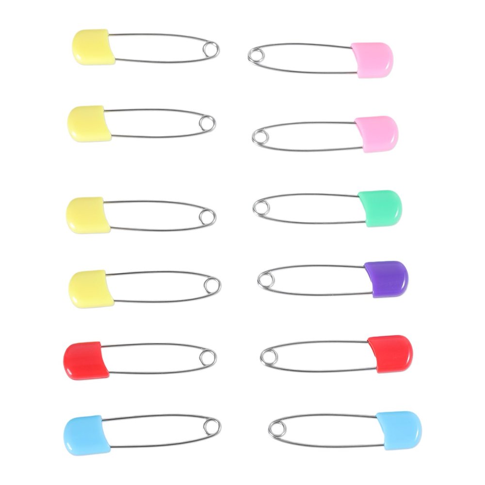 12 Pcs Colors Locking Baby Cloth Nappy Diaper Craft Pins