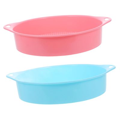 Abaodam 2pcs Soil Sieve Mesh Garden Soil Sifter Plastic Sifting Pans Multi-use for Gardening Easy-Clean