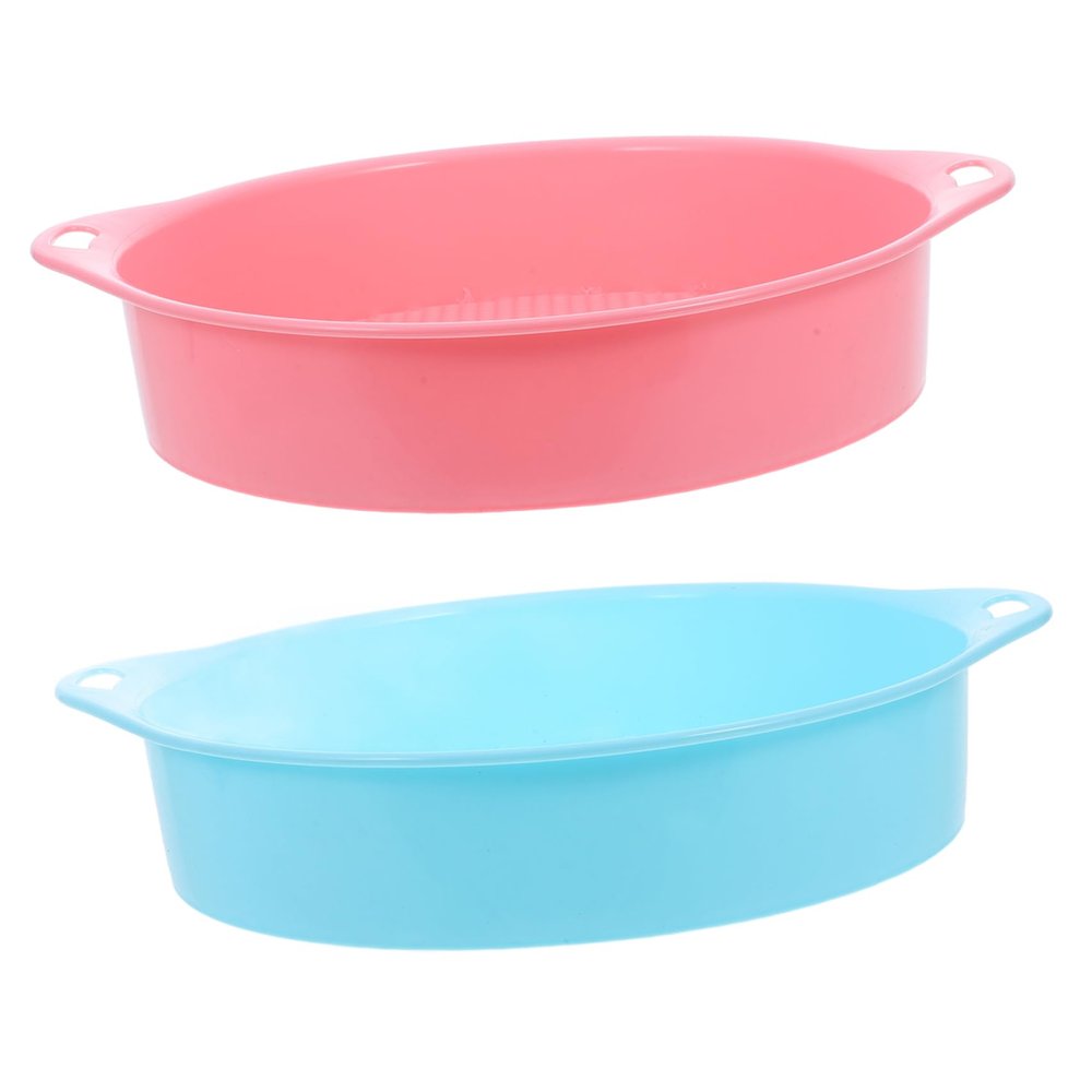 Abaodam 2pcs Soil Sieve Mesh Garden Soil Sifter Plastic Sifting Pans Multi-use for Gardening Easy-Clean
