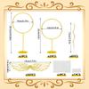 110PCS Party Chocolate Decoration Set with Gold Goal Posts Gold Candle and Golden Wings Cupcake Toppers Wings Chocolate Decoration for Birthday Theme Party Supplies view 2