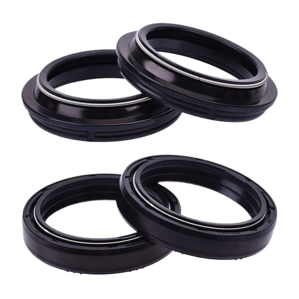 YuOdZe 43x53x9.5/11 Front Fork Suspension Damper Oil Seal 43 53 Compatible with 125 200 RC125 RC200 RC250 Motorcycle(2pcs Seal 2pcs Cover)