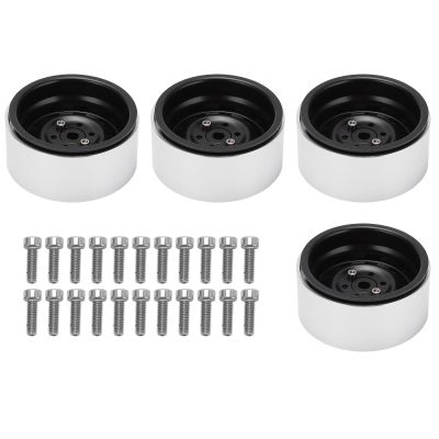 1.9 Inch 10 Hole Hub Rust Resistant Wheel Rims for AXIAL SCX10 Climbing Car (Black)