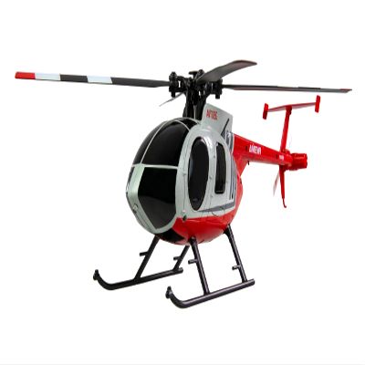 Amewi Hughes MD500 Helicopter Civil 4-Channel 6G RTF Red/Light Grey RC Remote Control