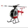 Amewi Hughes MD500 Helicopter Civil 4-Channel 6G RTF Red/Light Grey RC Remote Control view 1