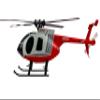 Amewi Hughes MD500 Helicopter Civil 4-Channel 6G RTF Red/Light Grey RC Remote Control view 3