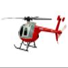 Amewi Hughes MD500 Helicopter Civil 4-Channel 6G RTF Red/Light Grey RC Remote Control view 4