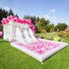 19ft Large Water Slide Bounce House, Oxford Water Slide with Double Slide and Ball Pool/Pit, White Bounce House with Air Blower for Kids Summer Outdoor Fun view 1