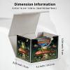 GYSYSQSH Card Deck Box for MTG, PU Leather Microfiber Lining Trading Card Storage Case Fits 100+ Sleeved Cards Strong Magnet Cover Holder for Magic Commander TCG CCG, Mushroom Frog view 2
