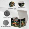 GYSYSQSH Card Deck Box for MTG, PU Leather Microfiber Lining Trading Card Storage Case Fits 100+ Sleeved Cards Strong Magnet Cover Holder for Magic Commander TCG CCG, Mushroom Frog view 3
