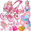 Golray 12 in Baby Doll Toys Set with Stroller for 3 4 5 6 Year Old Girl - 26pcs Babydoll with Accessories Quilt Pillow/Highchair/2 Clothes, Feeding Nursing Pretend Play Toddler Girl Toy Gift 3-5-7 view 1