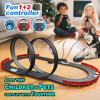 AGM MASTECH Slot Car Race Track Set, High Speed Series Tram Dual Track Set with 4 Licensed Racing Slot Cars, 2 Hand Controls, Track Parts and Lap Counter view 2