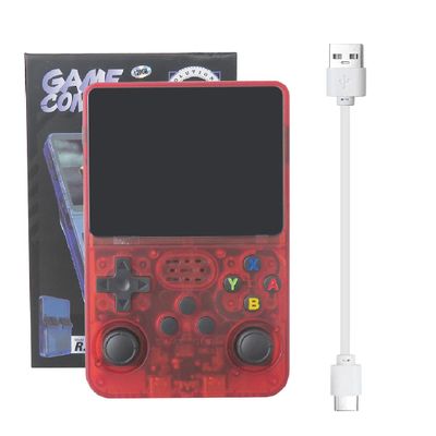 Zafina-UP 2025 New R36S Retro Handheld Game Console with 128G 3.5 Inch IPS Screen Built-in 15000 Games Open Source Linux System 640x480 Resolution Portable Pocket Video Player (Red)