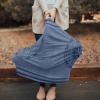 Nursing Cover for Breastfeeding Scarf, Blue Striped Compass Ocean Baby Car Covers Super Soft Multi Use for Canopy Shopping Cart Cover Blanket Stroller Cover view 2
