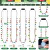 8pcs Christmas Light Necklace, Light up Christmas Necklaces Party Favors, 4 Kinds Glow Bulb Christmas Tree Santa Candy Cane Necklaces, 3 Modes Colorful Ugly Christmas Xmas New Year Eve Party Supplies view 2