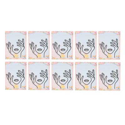 10 Sets Abstract Minimalist Face Cake Decorations, DIY Face Lines Cake Toppers for Ladies Birthday Wedding Party, Acrylic Material, Safe and Eco Friendly