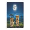 Kigai Cute Lions Baby Crib Sheet for Boys and Girls Jersey Knit Fitted Crib Sheet for Standard Baby Bed Toddler Mattress Cover Cozy Soft Breathable, 28x52 inch view 1