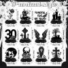12 Pcs Halloween Death to My 20s Decorations 30th Birthday Party Decoration Rip 20s Black Gothic Honeycomb Centerpieces Funeral for My Youth Table Decoration Table Topper for Party Favors Supplies view 2