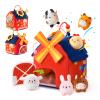 Koty Baby Toys 6-12 Months, Montessori Sensory Toys, My First Farm House Toy with 6 Stuffed Animals,Rotating Windmill & Sunflower Crinkle, Rattle, Fun Mirror Fine Motor Skills Development,Baby Gift view 1