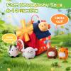 Koty Baby Toys 6-12 Months, Montessori Sensory Toys, My First Farm House Toy with 6 Stuffed Animals,Rotating Windmill & Sunflower Crinkle, Rattle, Fun Mirror Fine Motor Skills Development,Baby Gift view 4