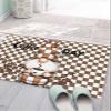 Indoor Doormat Farm Gnome Coffee Day Beans,Shaggy Floor Mat with Non-Skid Backing Classic Brown Buffalo Plaid,Machine Washable Plush Area Rug Carpets for Kitchen Nursery Bedroom view 4