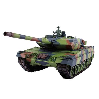 Tronikrc German Leopard 2A6 RC Tank Model for Adult, 1/16 Scale 2.4G Remote Control Military Main Battle Tank with Sound Smoke Shooting Effect - Basic Edition