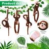 6 Pcs Jungle Theme Party Decorations Hanging Monkey Decor Stuffed Animal with 12 Pcs 7.22ft Artificial Vine Plush Hook and Loop Fastener for Rainforest Safari Birthday Party(Dark Brown,21 Inch) view 4