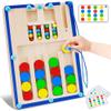 FCSONU Kids Magnetic Color Matching Puzzle Board Toys, Toddler Montessori Toys for 3 4 5 6 Years Old Boy Girls Birthday Gifts, Wooden Sensory Autistic Puzzle Maze Game Age 3-6, Preschool Activities view 1
