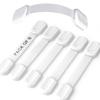 6 Pack Child Proof Cabinet Locks - No Screws & Magnets Needed - Cabinet Locks Baby Proofing with Strong 3M Adhesive Latches for Drawers, Furniture, Ovens, Toilet Seats, Trash Cans, Microwaves (White) view 1