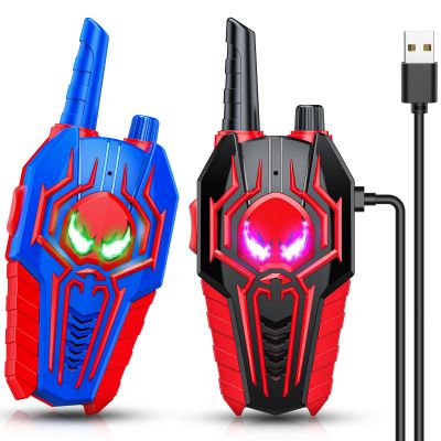 Rechargeable Walkie Talkies for Kids: Toys Easter Birthday Gifts for 3 4 5 6 7 8 Year Old Boys Girls Grandkids Ages 5-7 Kids Walkie Talkies 2 Pack Outdoor Toy for 4 5 6 7 Year Old Stuffers
