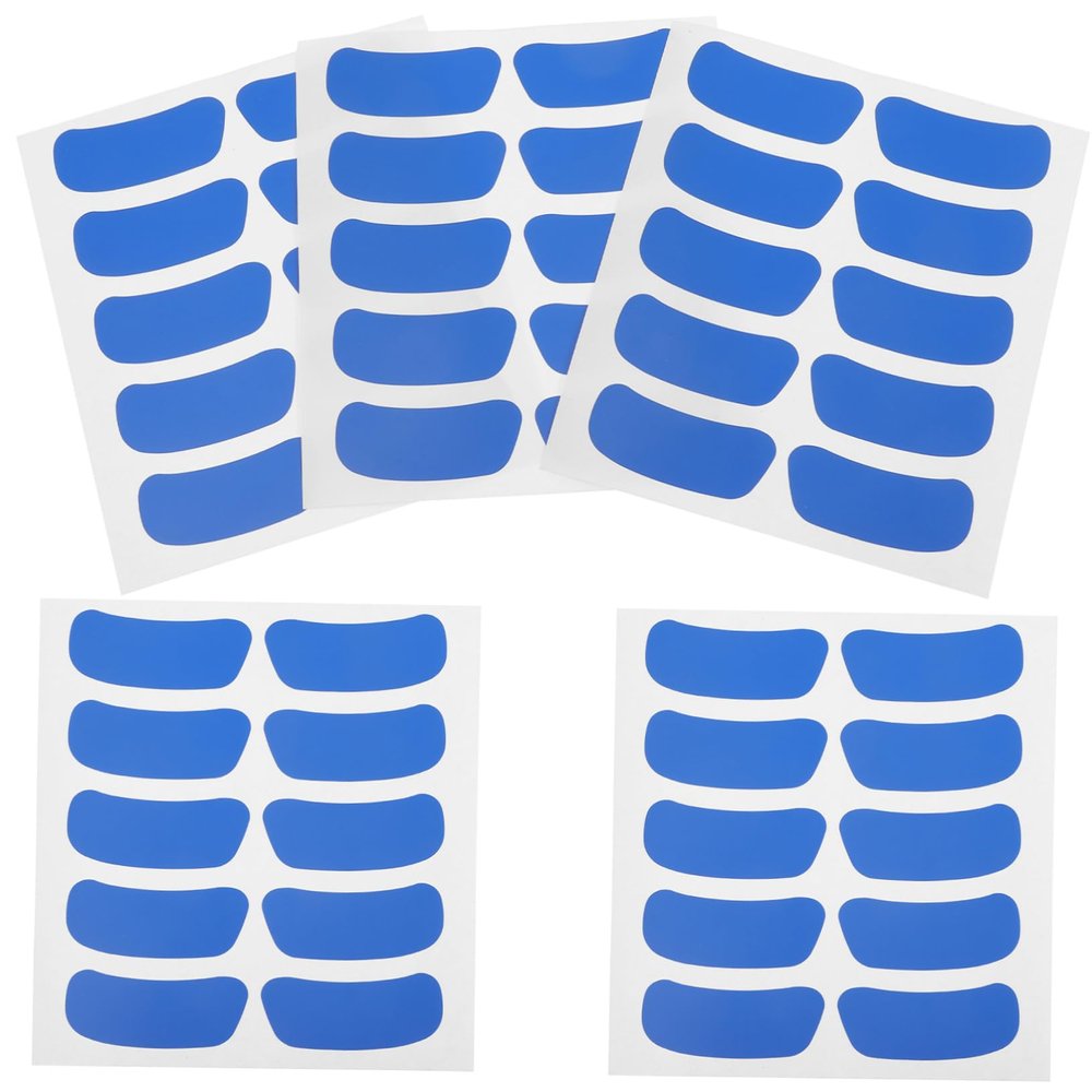 50 Sheets of Blue Athletic Eye Stickers PVC, Cleanable Removable