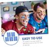 50 Sheets of Blue Athletic Eye Stickers PVC, Cleanable Removable view 3