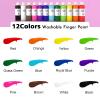 ABEIER Washable Finger Paint Bulk Pack for Toddlers, Safe Non-Toxic, 12 Vibrant Colors (8.45 Fl oz), Baby Safe Paint for Hand and Feet, Mess Free Art Supplies for Kids, Ages 1-3 4 5 6+ view 2
