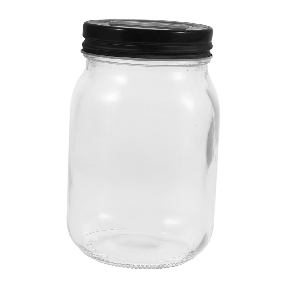 Abaodam Glass Points Reward Can for Boys and Girls Money Bank for Boys and Girls Coin Counter Jar Mason Jar Style Savings Bank Break to Open